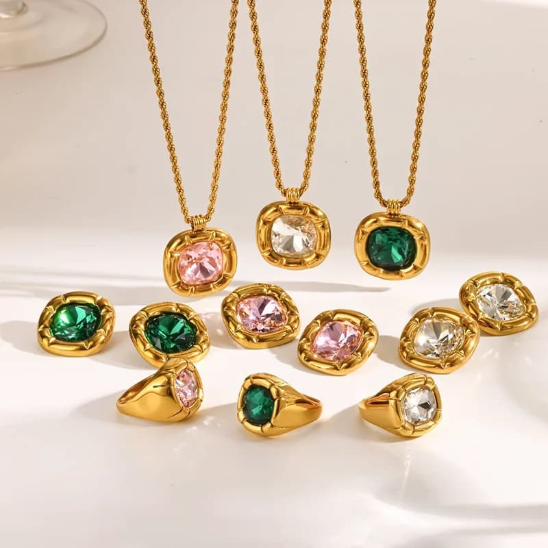 Kübik Zirkon Choker Kolye ve Küpe Seti