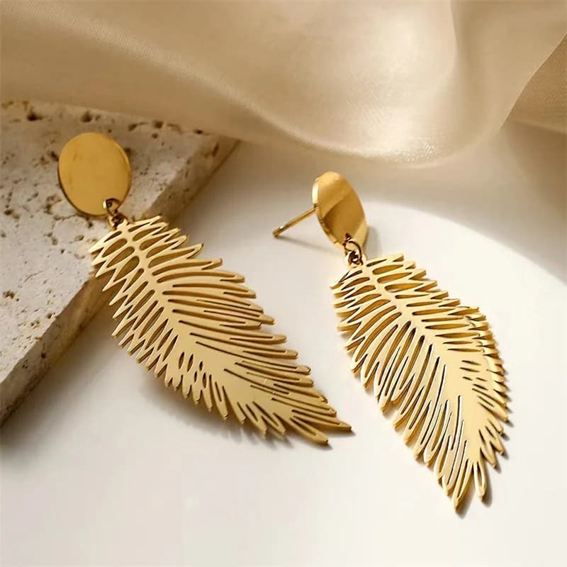 Irregular Colored Dangle Earrings Pair