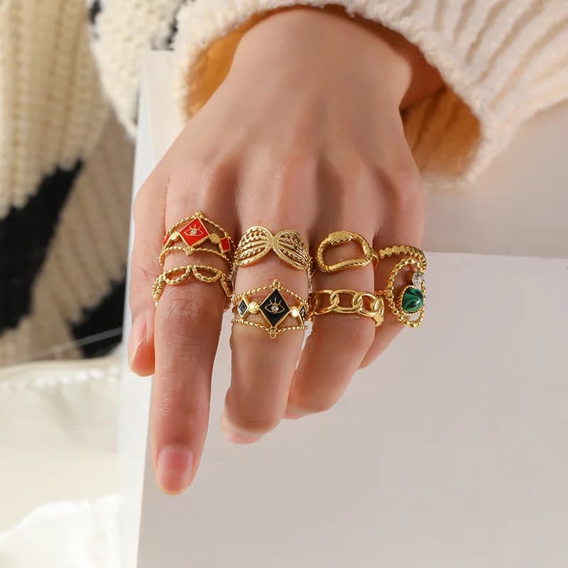 Stainless Steel Open Cuff Ring for Women