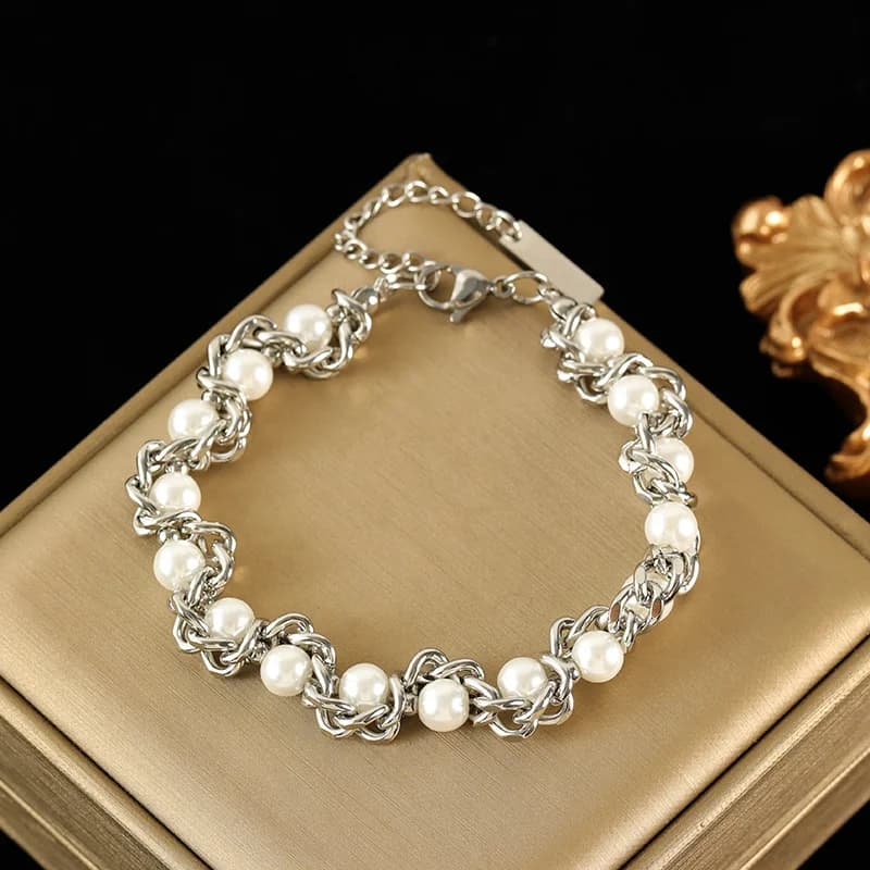 Bead Link Chain Bracelet