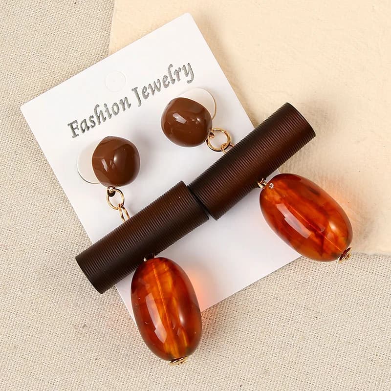 Bohemian Resin Drop Dangle Earrings