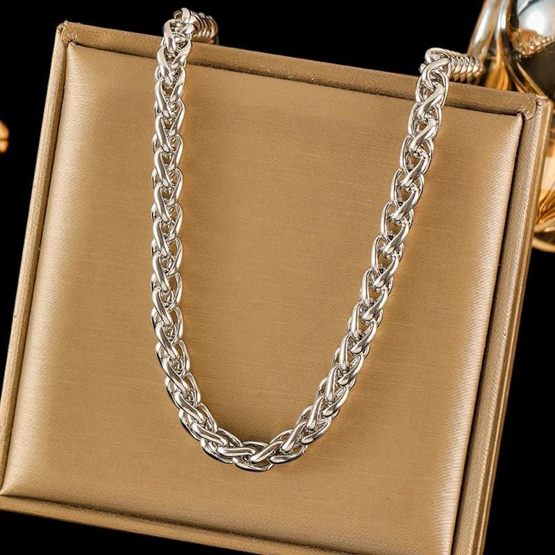 Snake Pattern Chain Stainless Steel Necklace