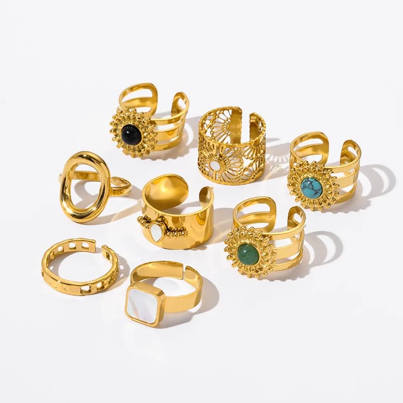 Gold Vintage Cuff Rings