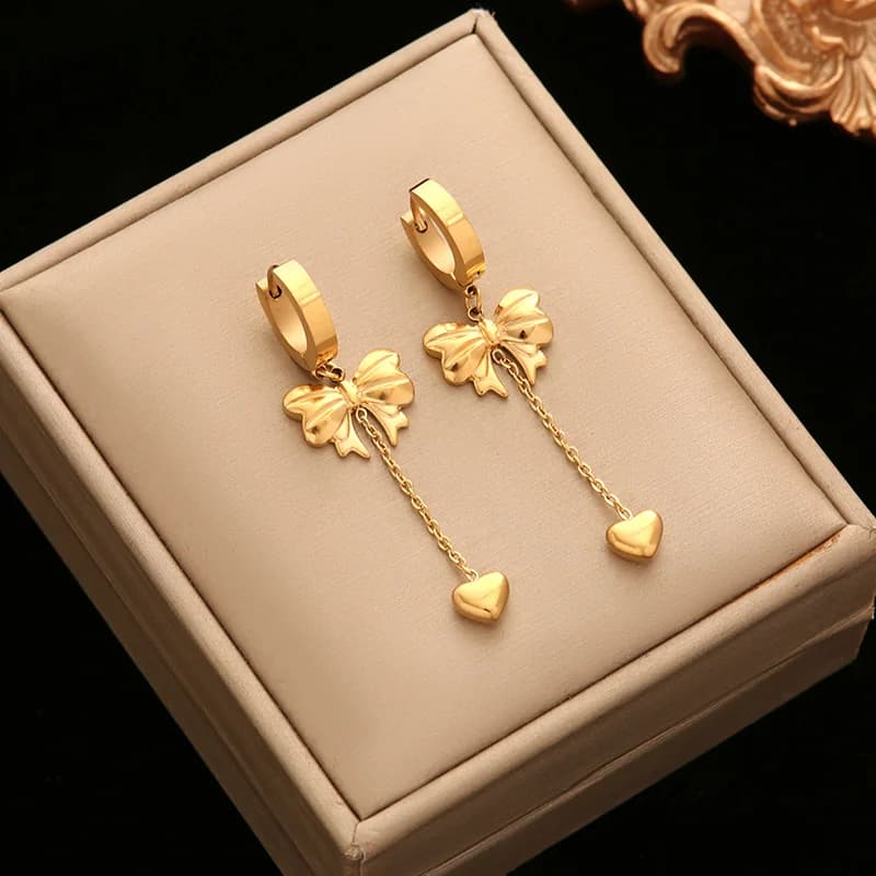 Star Flower Bear Necklace and Earrings Set